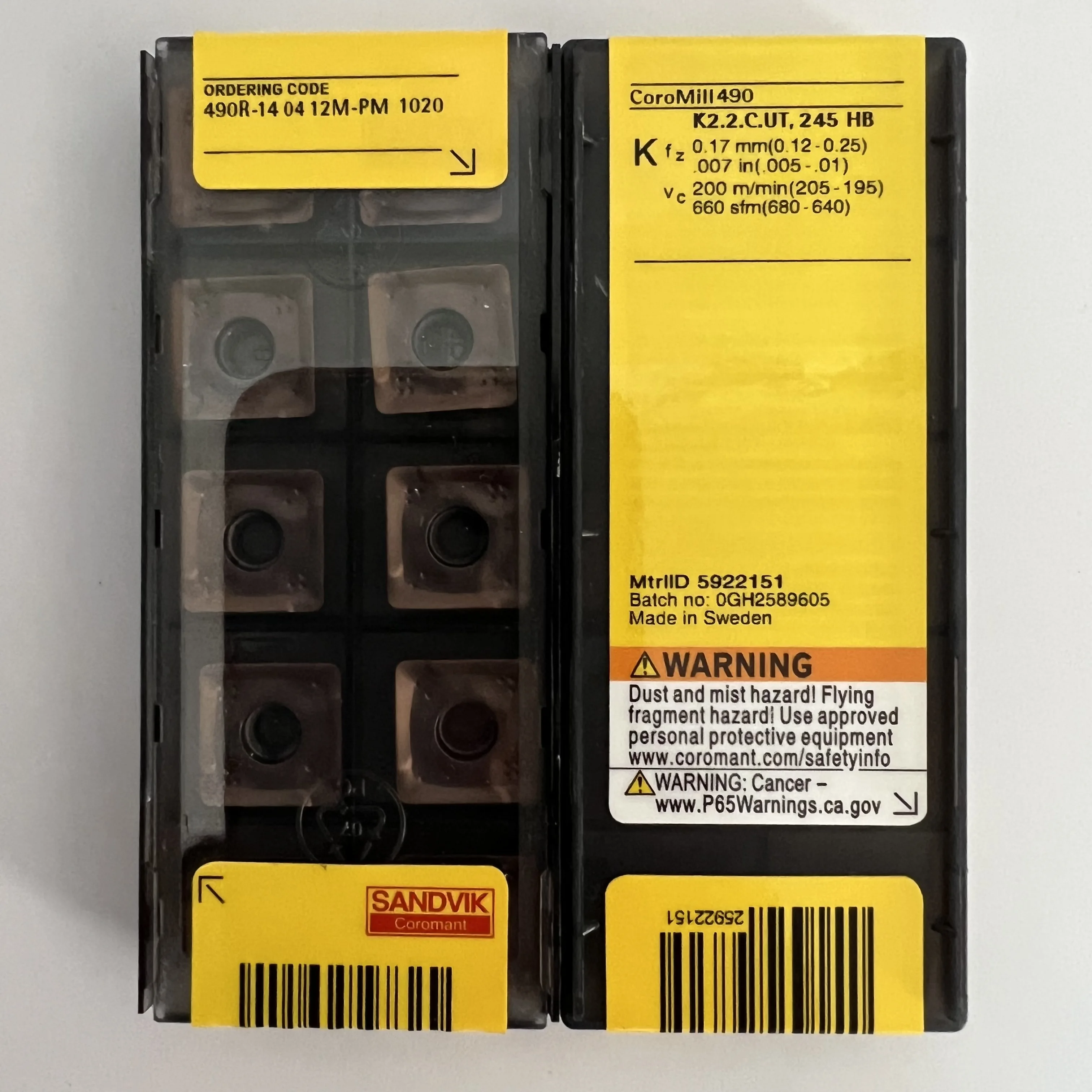 490R-140412M-PM 1020 Original 490R-140412M-PM 1030 CNC blade