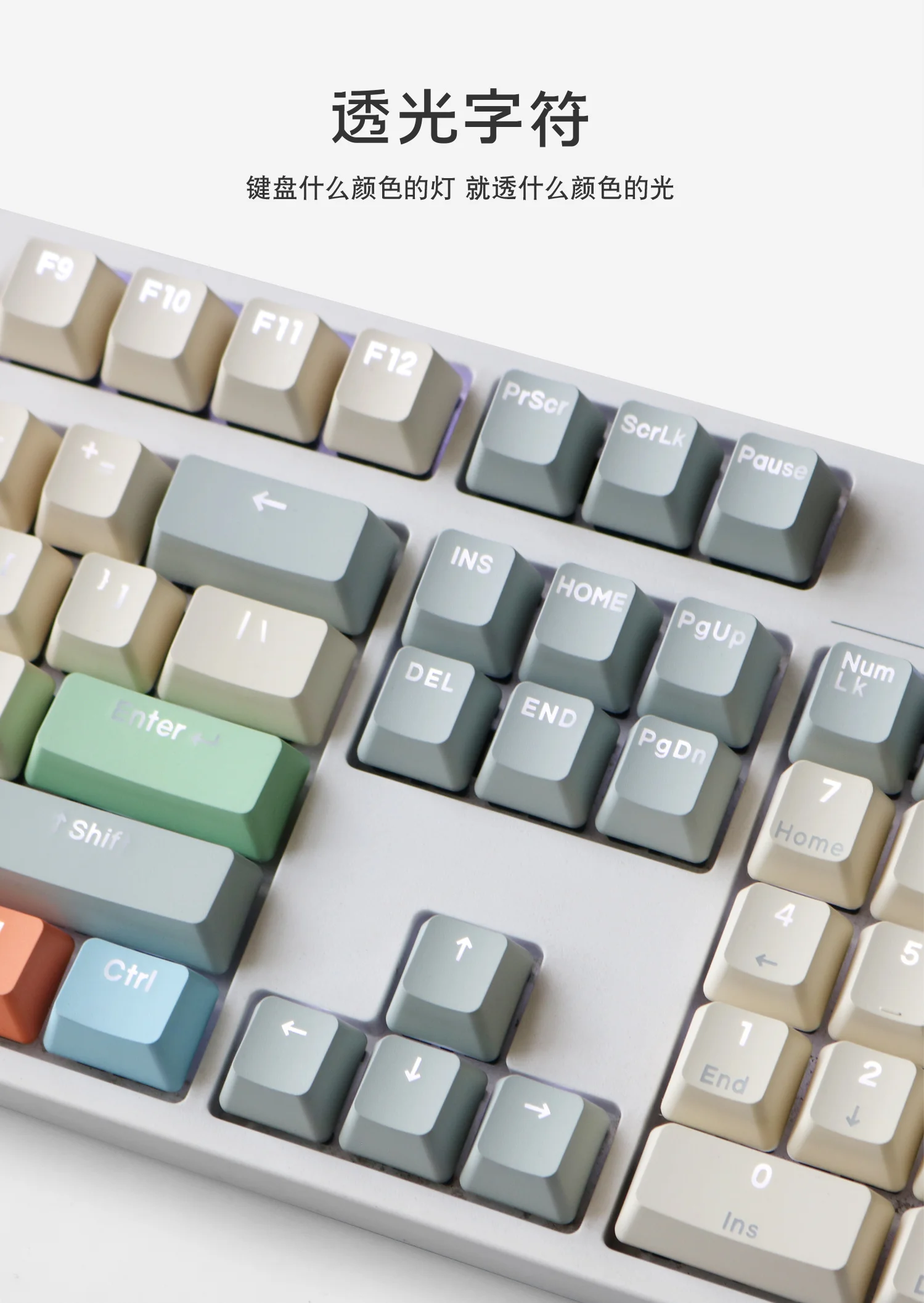 pbt lado superior backlit keycaps perfil oem