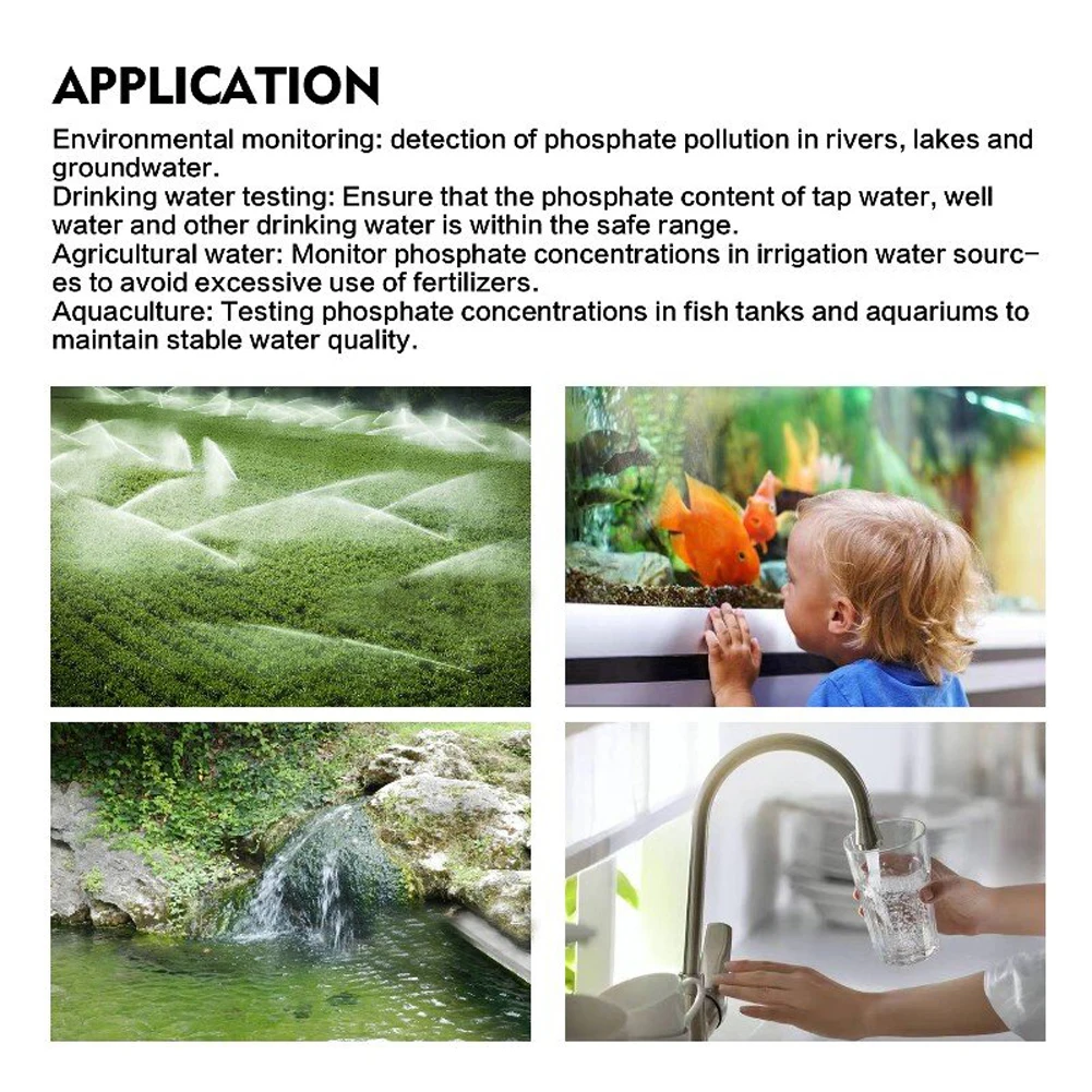 50 Count Aquarium Phosphate Test Strips Aquarium Water Test Kit Pool Phosphate Test Kit for Freshwater & Saltwater