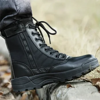 Vendita calda Stivali da deserto da uomo Stivaletti da uomo antiscivolo di alta qualità Stivali da trekking da esterno unisex Scarpe antinfortunistiche da lavoro da uomo resistenti all'usura 1