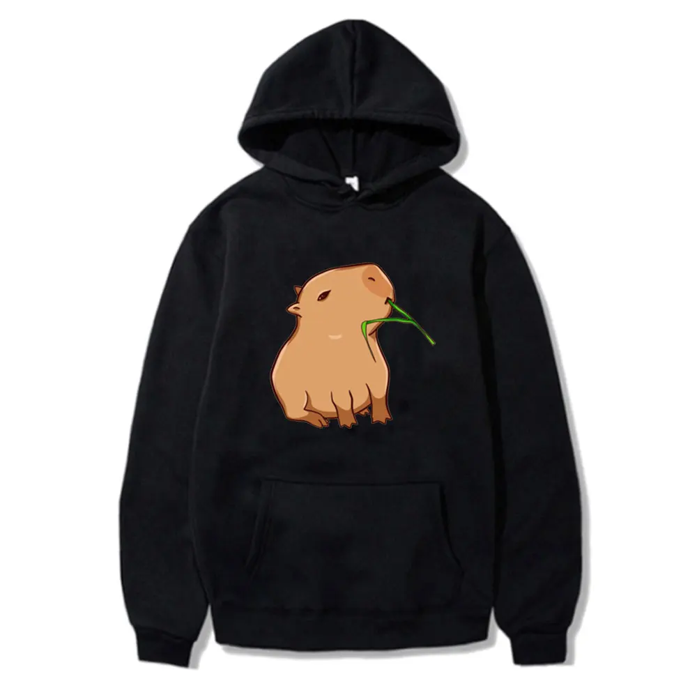

Kawaii Capybara Graphic Hoodie Woman/Man Fashion Casual Long Sleeve Pullover Autumn Winter Streetwear Cartoon Print Unisex Hoody