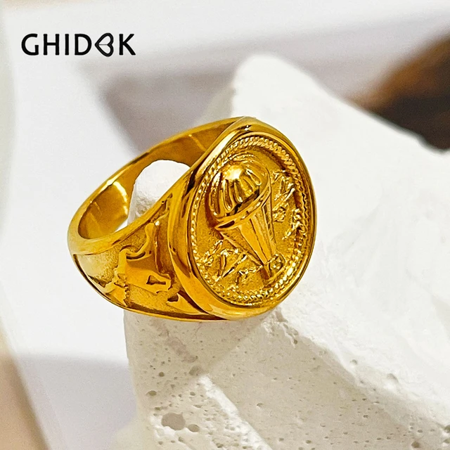FINRUSIAC Gold Plated Rings For Women Brass Metal Engagement Wedding Party  Ring Female Finger Jewelry Gift 2023 Free Shipping - AliExpress