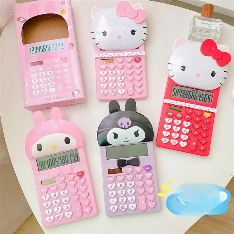 

My Melody Calculator Sanrio Kuromi Hello Kitty 12 Bits Number Show Student Count Stationery Portable Durable Girl Birthday Gift