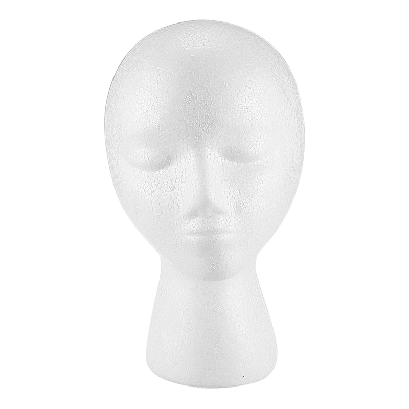 20x-styrofoam-foam-mannequin-parrucca-head-display-cappello-cap-parrucca-titolare-testa-in-schiuma-bianca