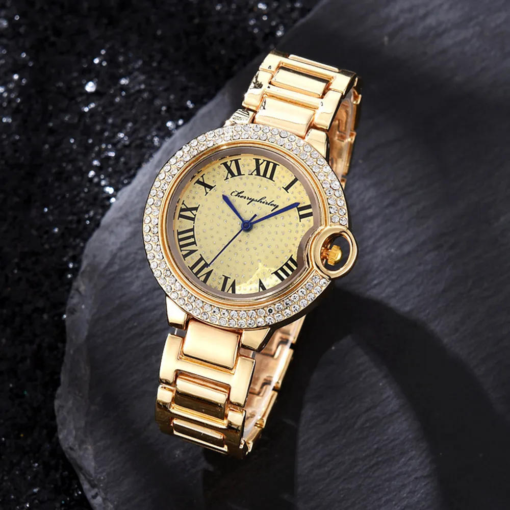 New Fshion Luxury Iced Out Watch Simple Top Brand for Women Hip Hop Gold Men Clock Wristwatch Gifts Relojes Para Hombre