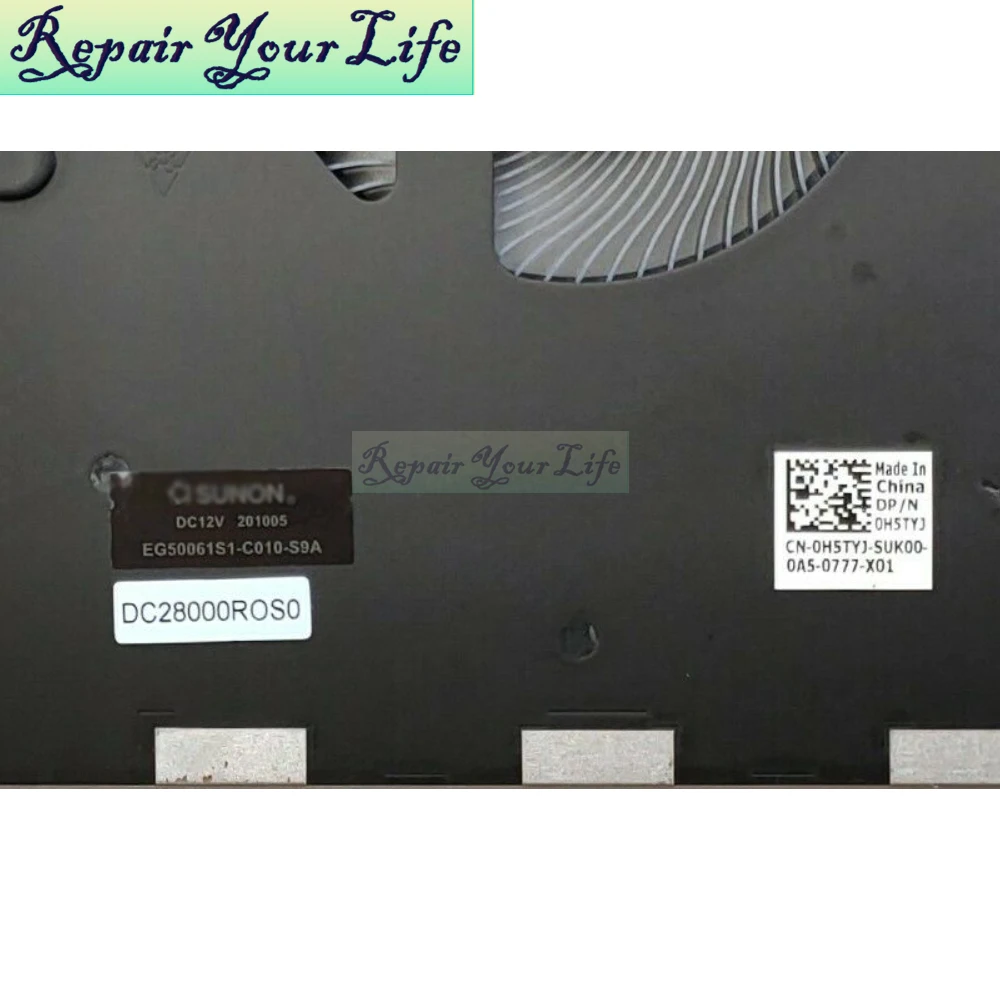 CNV63 H5TYJ 노트북 CPU GPU 냉각 팬, DELL M17 R3 R4 M17R4 FM7J FM7H CN-0CNV63 0H5TYJ 쿨러 라디에이터, 신제품