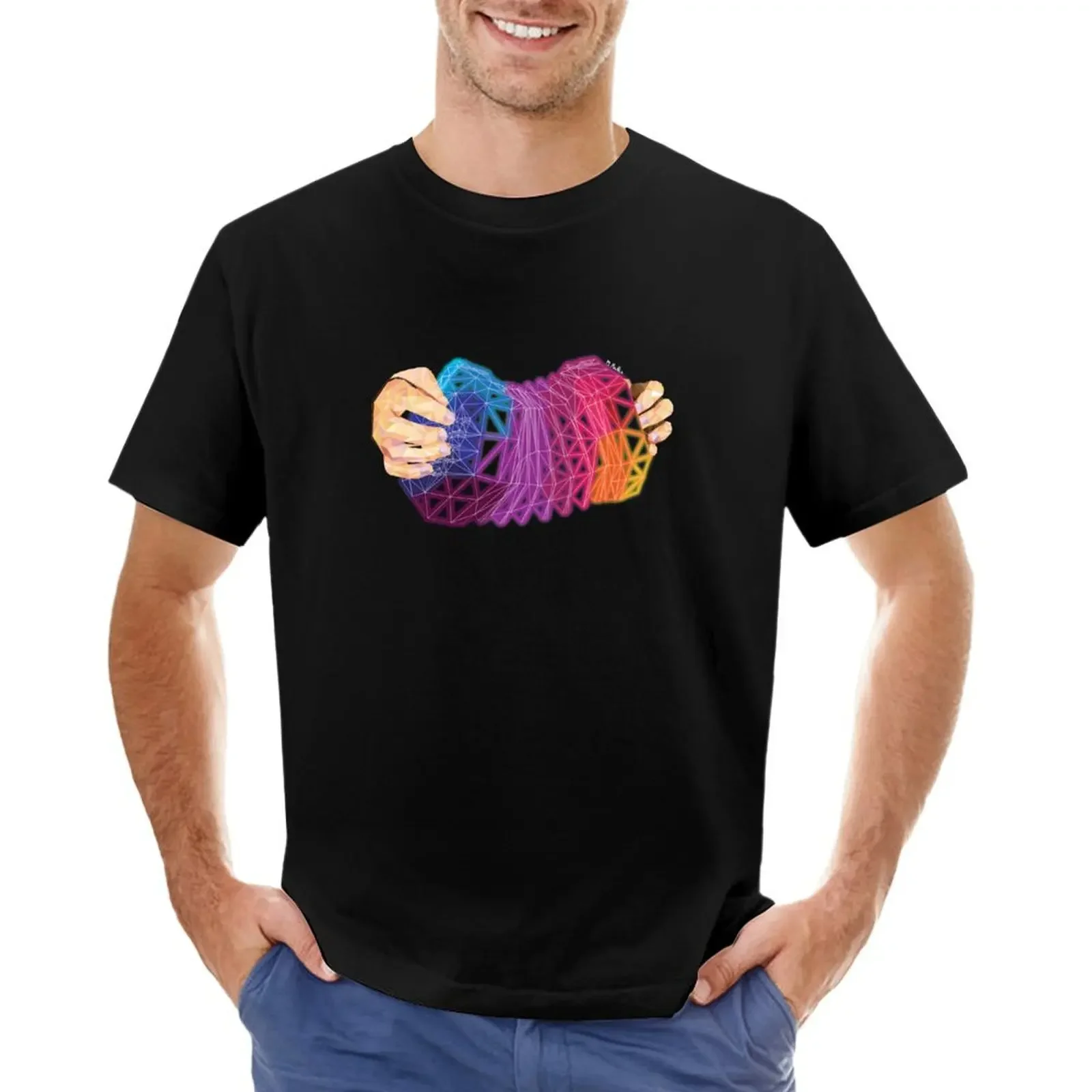 Fisarmonica Neon Colori T-Shirt Camicie Graphic Tees Summer Clothes Customs Designer T Shirt Uomo
