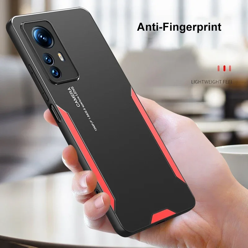 Aluminum Metal Case For Xiaomi Mi 12 Lite 12T Pro 12X Redmi Note 12 Pro Plus 5G 12S 4G Cover Silicone Full Protection Phone Case