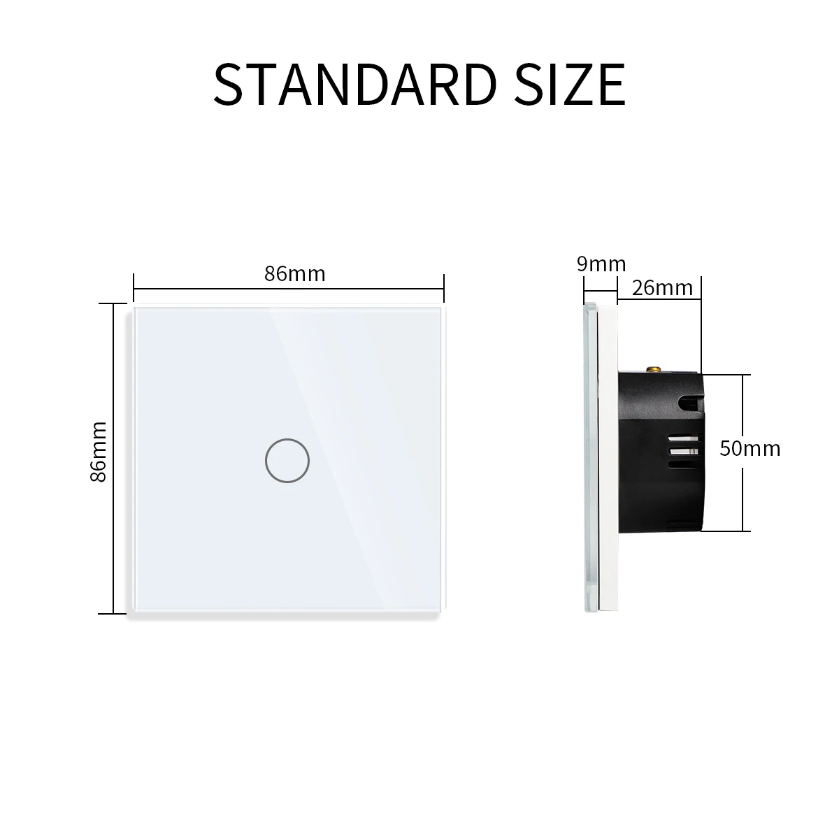 bingoelec branco soquetes interruptores interruptor de toque com painel vidro cristal para melhoria da casa wi fi soquete inteligente interruptores
