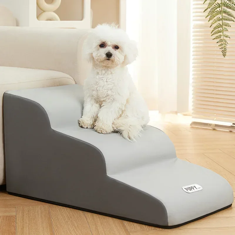 Pet Ramp Stairs Pet Stairs 2/3 Steps Climb Anti-slip Removable For Small Dog Cat Puppy Bed