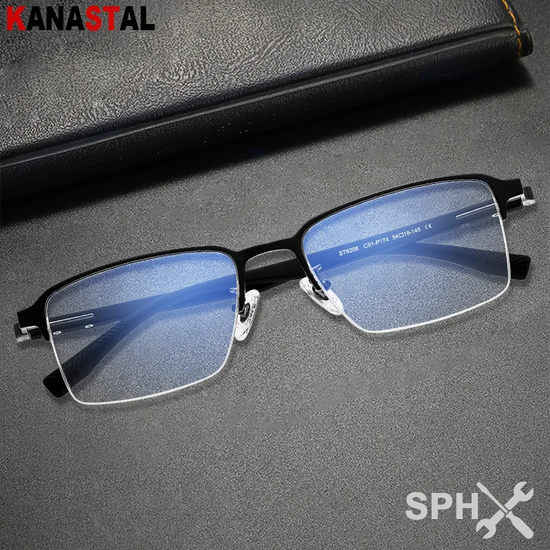 

Men's Anti Blue Light Blocking Myopia Reading Glasses TR Titanium Eyeglasses Frame Male Prescription Optical Presbyopic Eyewear