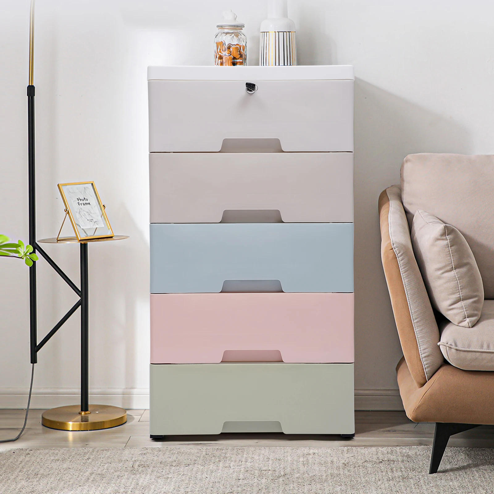 Plastic Drawers Dresser Storage Cabinet, 5 Drawers, Stackable Vertical  Clothes Storage Tower, Bedroom Tall Small Chest Closet - AliExpress