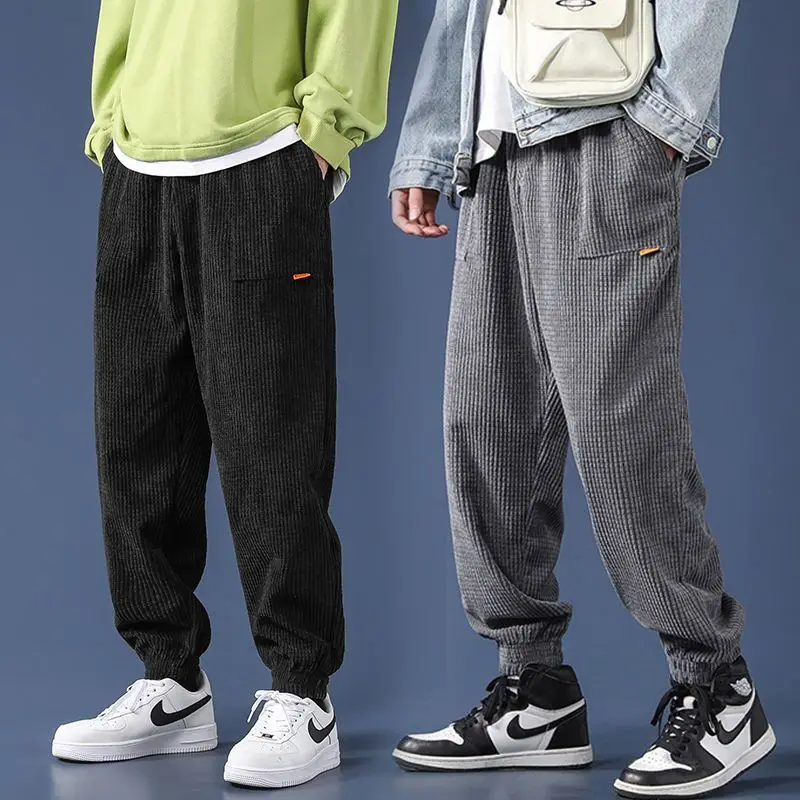 Thermal Pants Man Winter Corduroy Fleece Warm Brushed Thickened Pants Men Korean Style Clothes Baggy Harem Trousers for Men 3