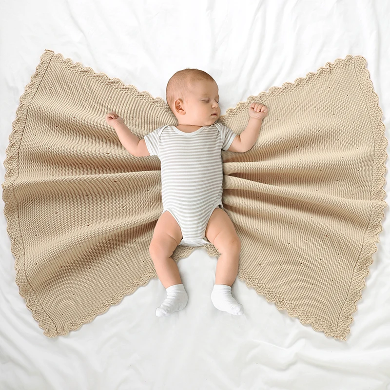 Baby Blankets Swaddle Wrap 90*70cm Portable All Seasons Newborn Boys Girls Monthly Stroller Sleeping Stuff Cover Hand Knit Plaid - 5