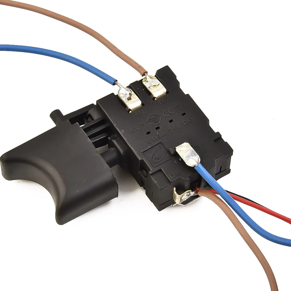 1pc Electric Drill Dustproof Speed Control Push Button Trigger Switch DC 7.2-24V Cordless Drill Switch Replacement
