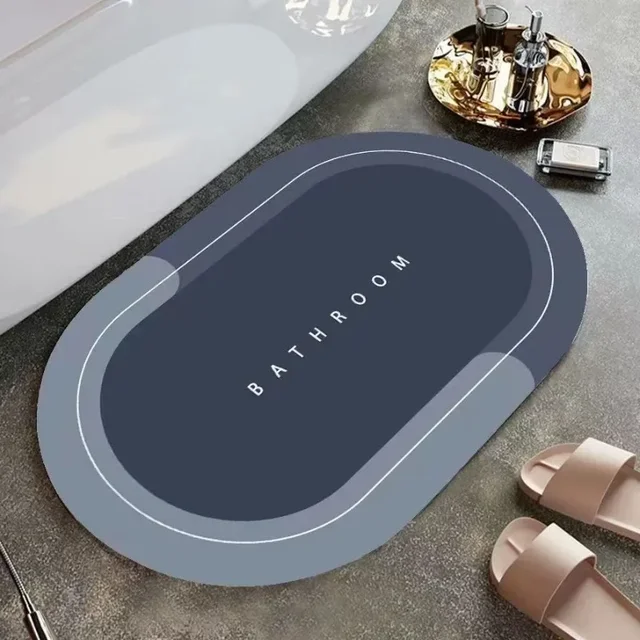 Absorbent Bathroom Bath Mat Anti-slip Shower Rug Quick Drying Bath Mats Kitchen Entrance Doormats Home Floormat Bathtub Carpet 3
