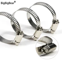 1pcs ท่อ Clamps ปรับสแตนเลส 8 ~ 120 มม.การใช้ท่อ Clamp หนอนเกียร์ Plier เครื่องมือก๊อกน้ําท่อ Fastener 1