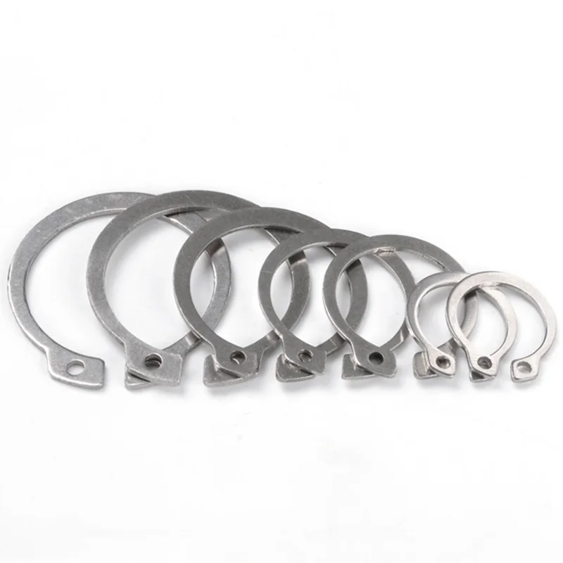 10-245pcs M6-M30 304 Stainless Steel E Type Open Internal Circlip Shaft Retaining Clip Snap Ring For Hole Assortment Kit Set