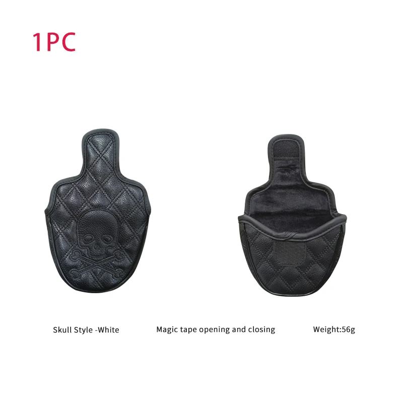 Golf Headcover Set - Skull Design, PU Leather, Waterproof, Soft & Durable