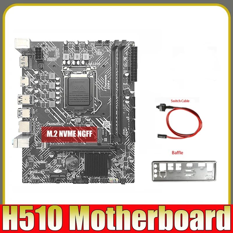 

Кабель для телефона H510 с перегородкой LGA1200, DDR4, PCIE 16X, для G5900, G6400, фотосессия 10, 11 ЦП