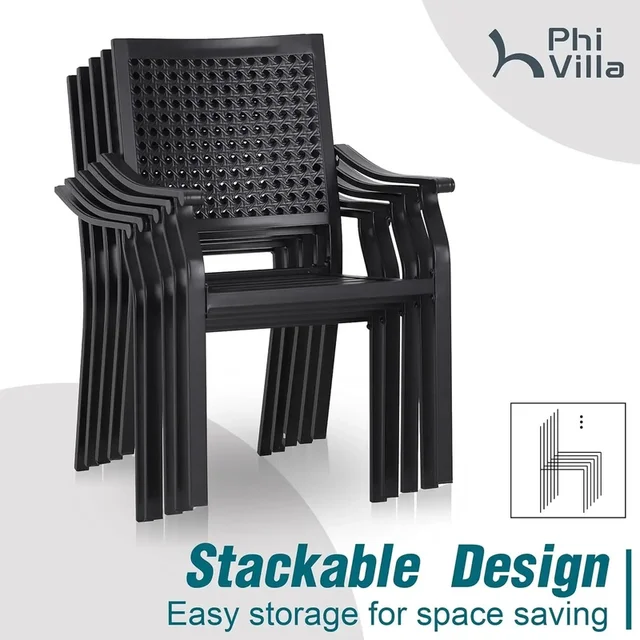 Set tavolo da pranzo da patio quadrato in ferro battuto da 60" per 8 persone - Grandi mobili da esterno in metallo 4