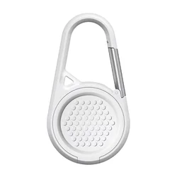 Waterproof Silicone Protective AirTag Case with Keychain Holder (White)