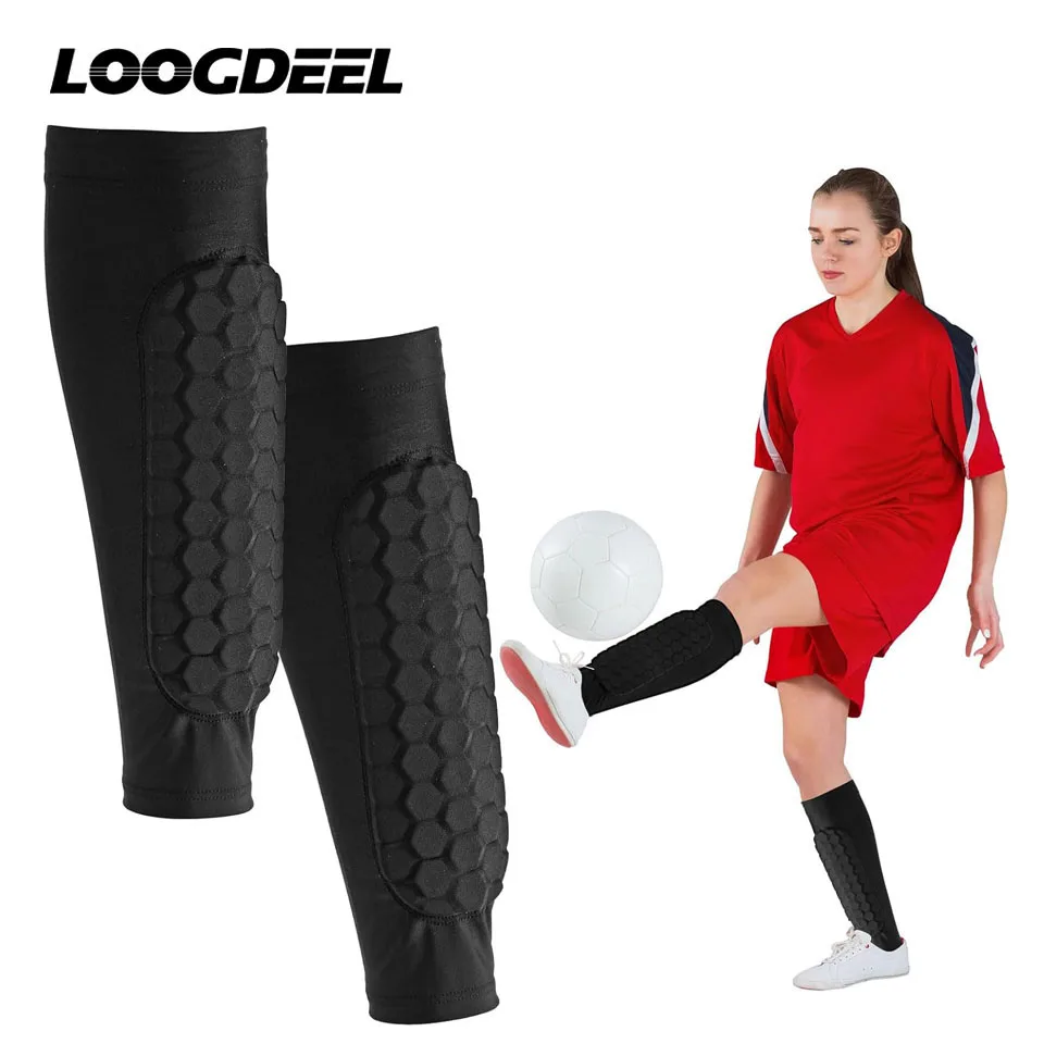 Loogdeel Soccer Shin Guard Sleeves,Football Shin Defender Socks