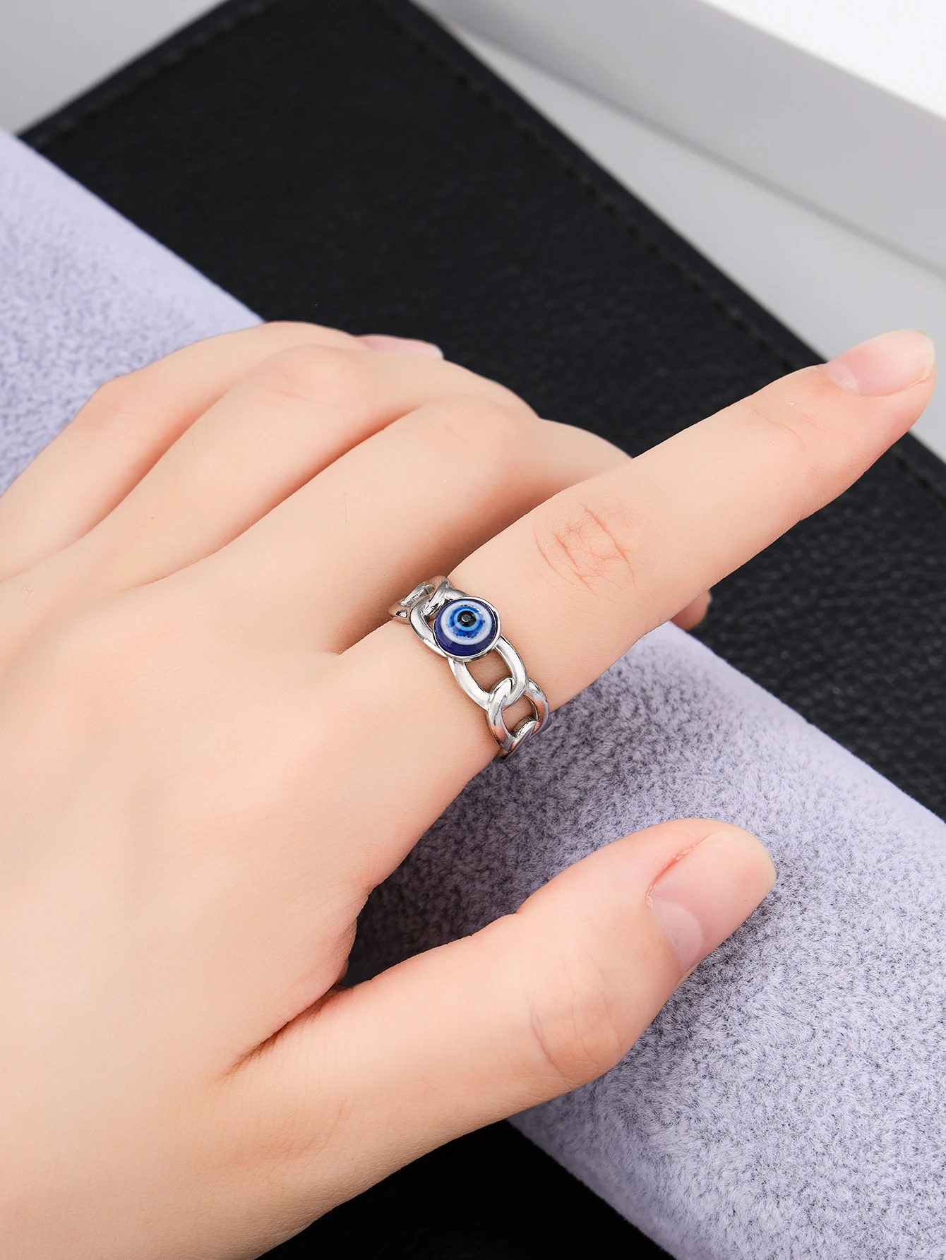 OriginalDesignDevilsEyeRingBlueEyeRingMultiStyleDesign