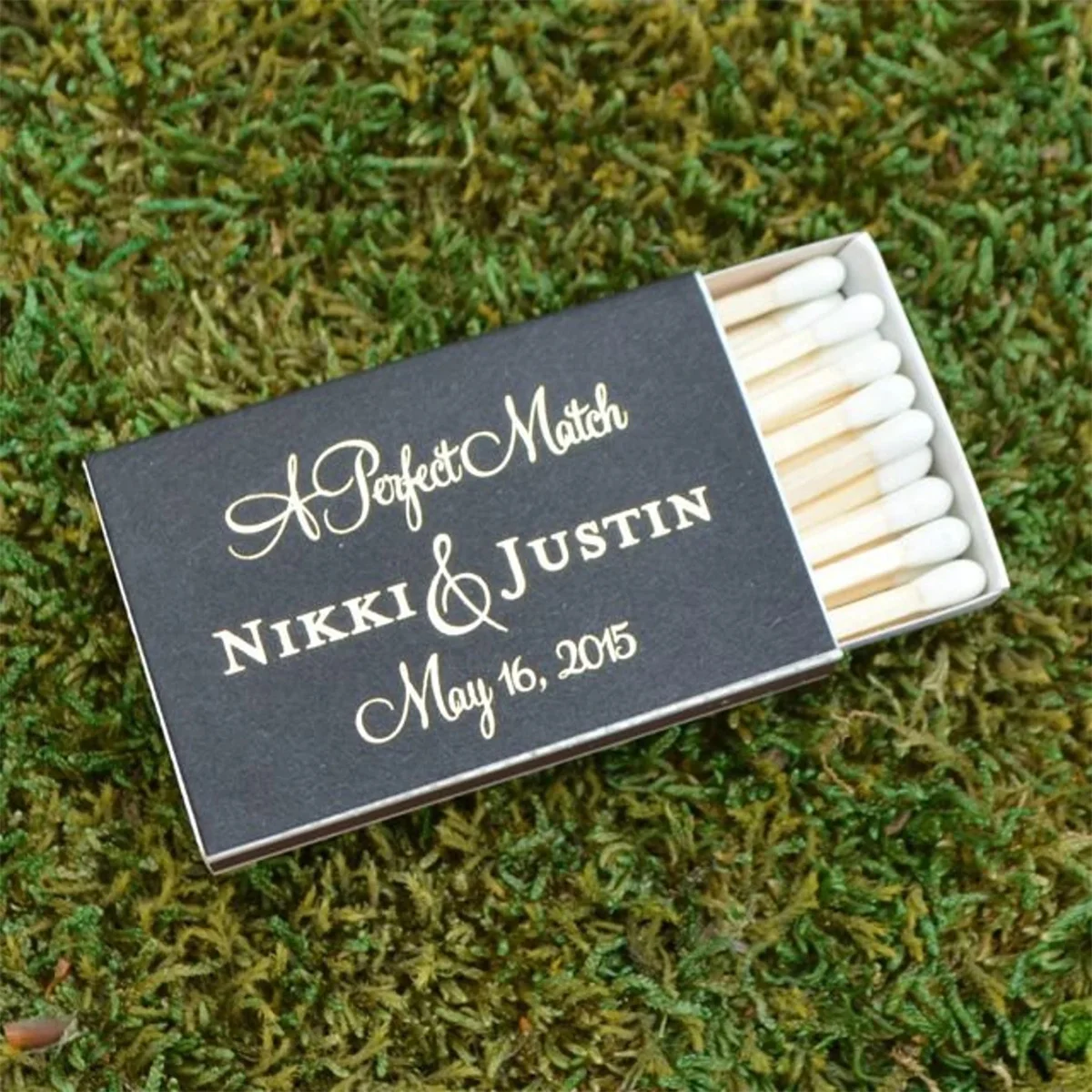 

Printed "A Perfect Match" Personalized Matches, Custom Wedding Matchbooks, Personalized Wedding Favors, Custom Bar Matches