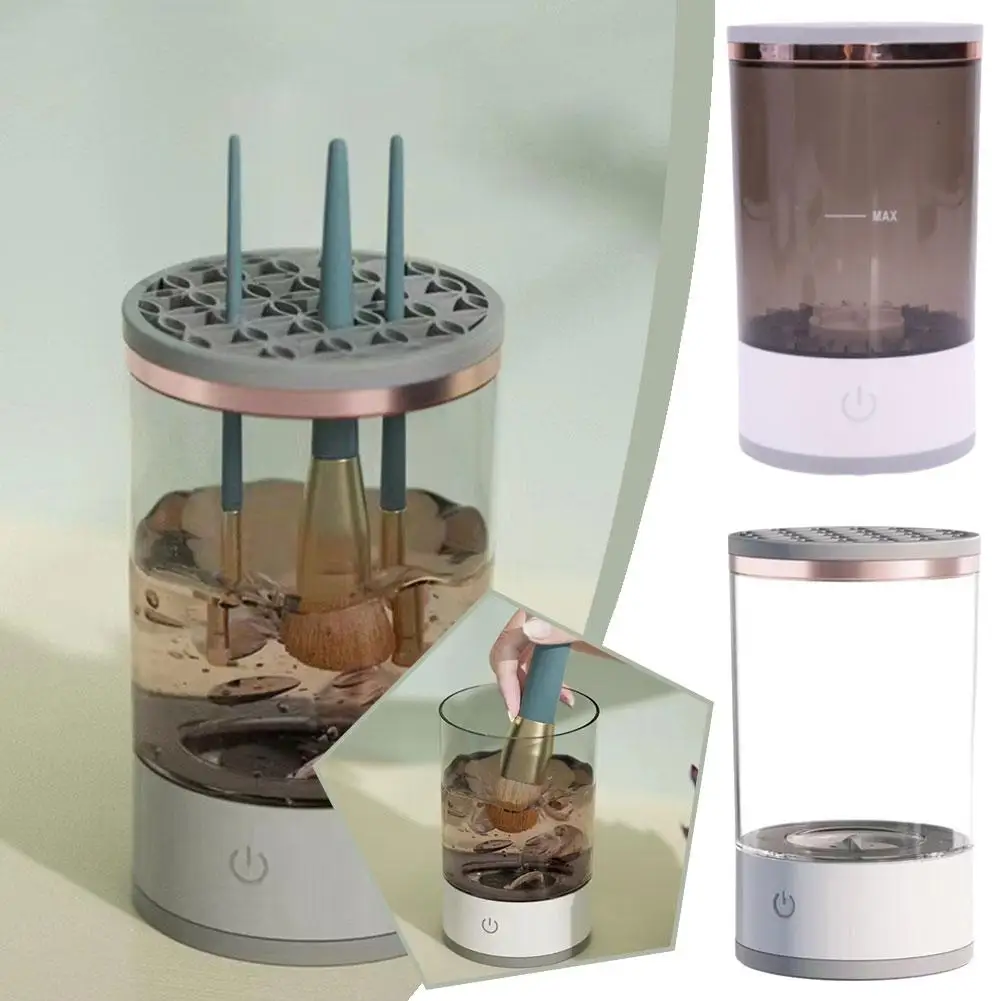 Automatic Electric Makeup Brush Cleaner Rechargeable Lazy makeup Tool Dry cleaning Quick Washer rotary Brush brush USB Clea A3Y5