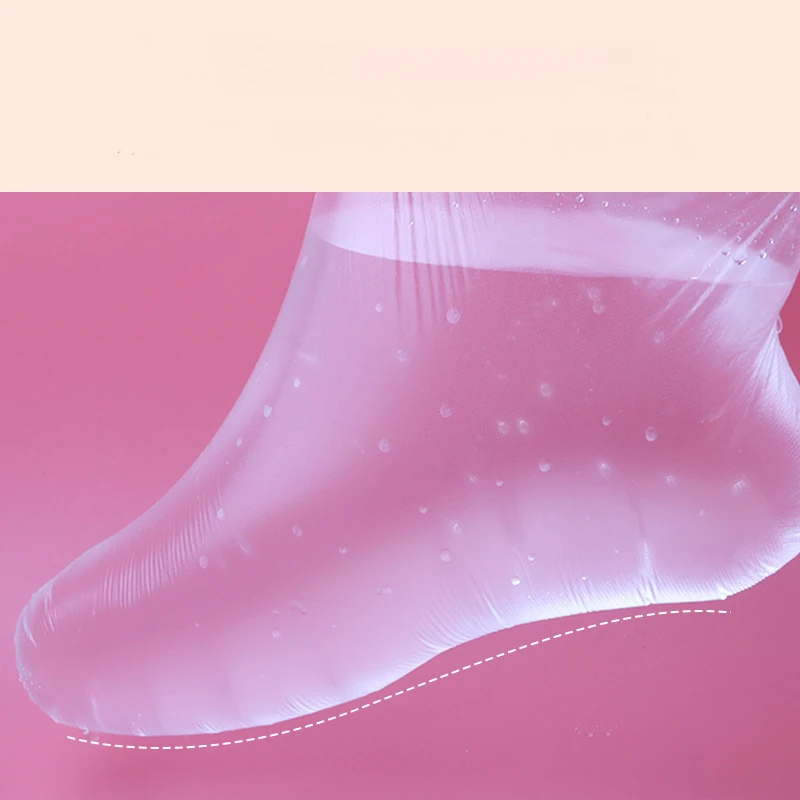 100Pcs Transprent Disposable Foot Bags Detox SPA Covers PE Plastic Foot Film Prevent Infection Chapped Feet Care Pedicure Tools 5