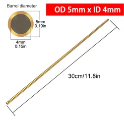 Premium Brass Tubes for DIY Crafting and Model Making - Various Diameters, 300mm Length, 0.5mm Wall Thickness (5mm)