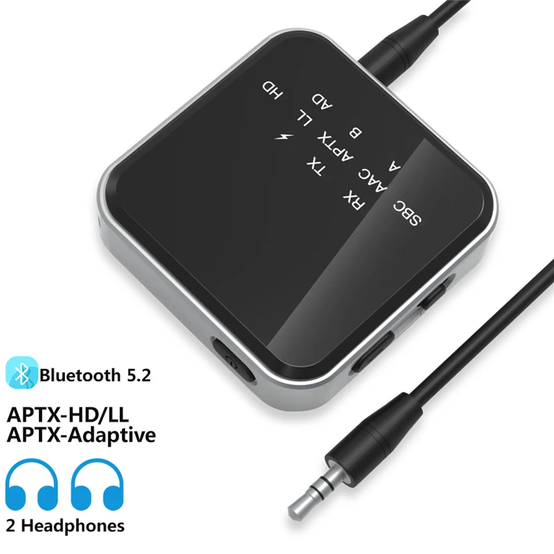 Bluetooth 5.0 Transmitter Receiver, 2 In 1 Wireless Aptx Hd Audio