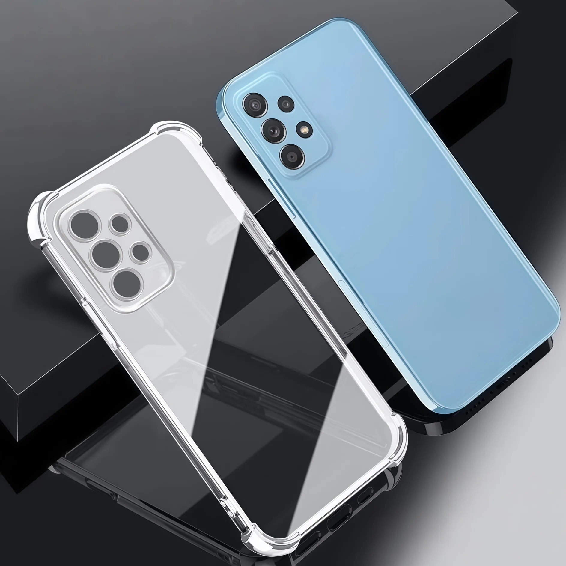 Crystal Clear Shockproof TPU Phone Case with Enhanced Protection