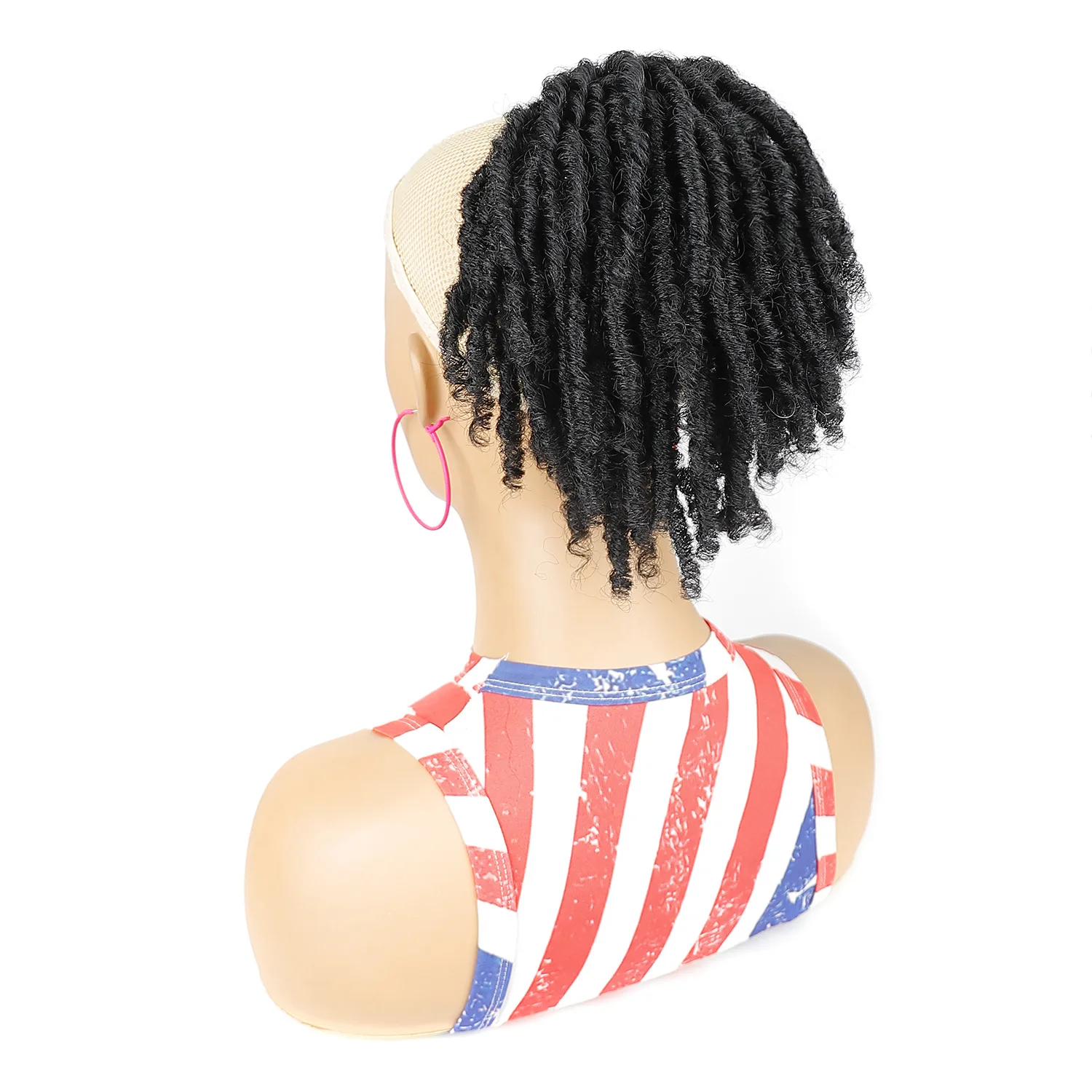 Synthetic Hair Extension Short DreadLocks Bun Loc Accessories