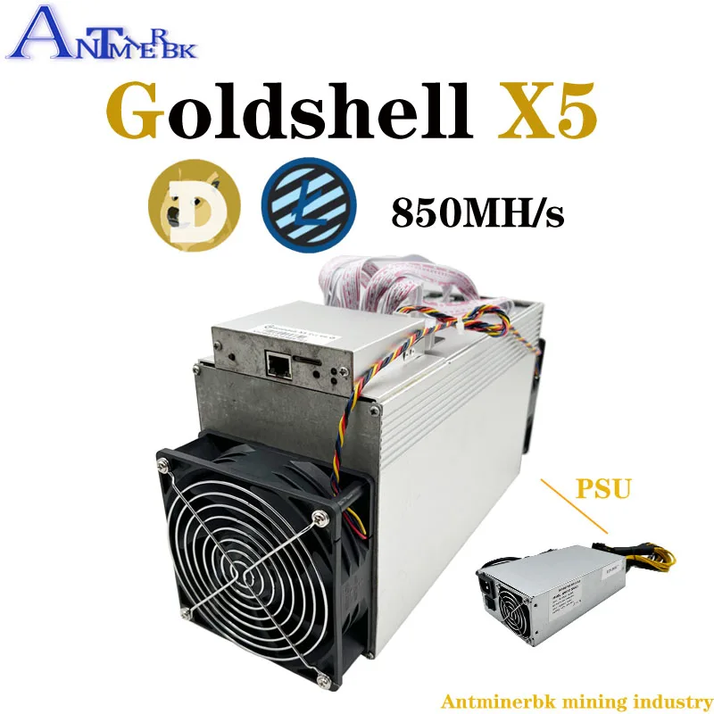 

Goldshell X5 850 м с блоком питания, чем LT5Pro Mini-doge Antminer L7 L3 + A6 A4 + ST BOX, более экономичная