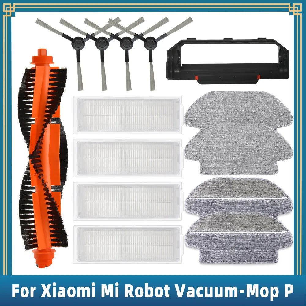 Replacement For Xiaomi Mi Robot Vacuum-Mop P STYJ02YM Spare Parts Accessories Main Side Brush Hepa Filter Mop Rag Cloth Cover