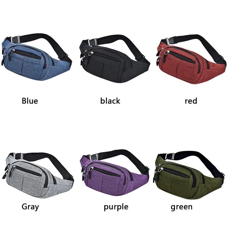 Waist Pack Fashion Men Women Waist Bag Casual Fanny Pack Purse Large Phone Belt Bag Pouch Canvas Outdoor Travel Phone Banana Hip Bags
