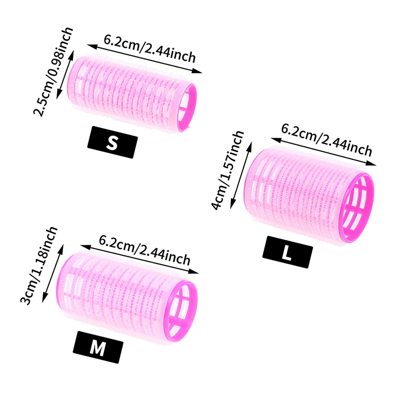 1pc Self-Adhesive Hair Rollers Hairdressing Home Use DIY Magic Styling Roller Roll Curler Hair Women Beauty Tools 3 Styles