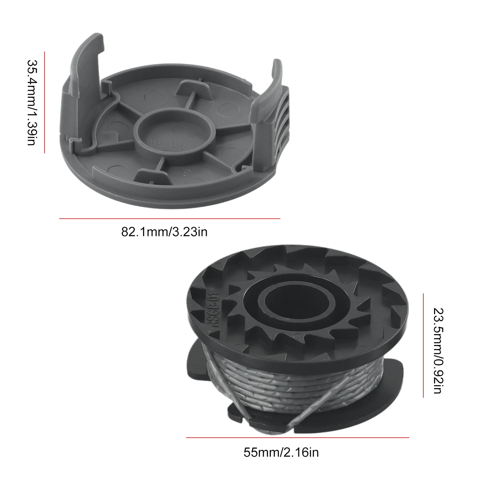 Fadenspule und Abdeckung für Bosch Easy Grass Cut 23 26 18 18 230 18 260 18 26 F016800569 F016800385 F016F05320 – Detail 6