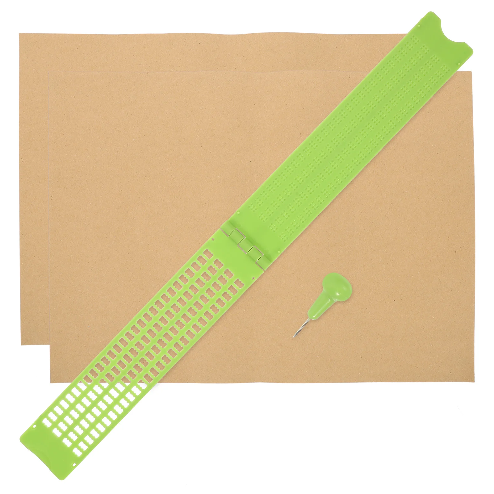 27 Lines 30 Cells Braille Board Stylus Paper Sheets Plastic Writing For Blind People Fingerboards Plate Kit Pen Refill 4