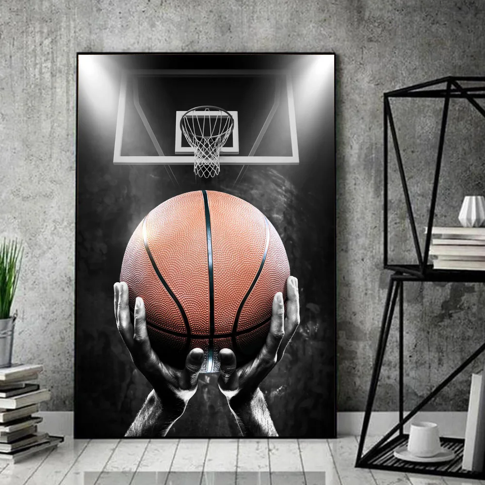 Basketball Modern Abstract Canvas Painting Minimalist Room Decorative Art Poster Living Room Bedroom Decorative Painting