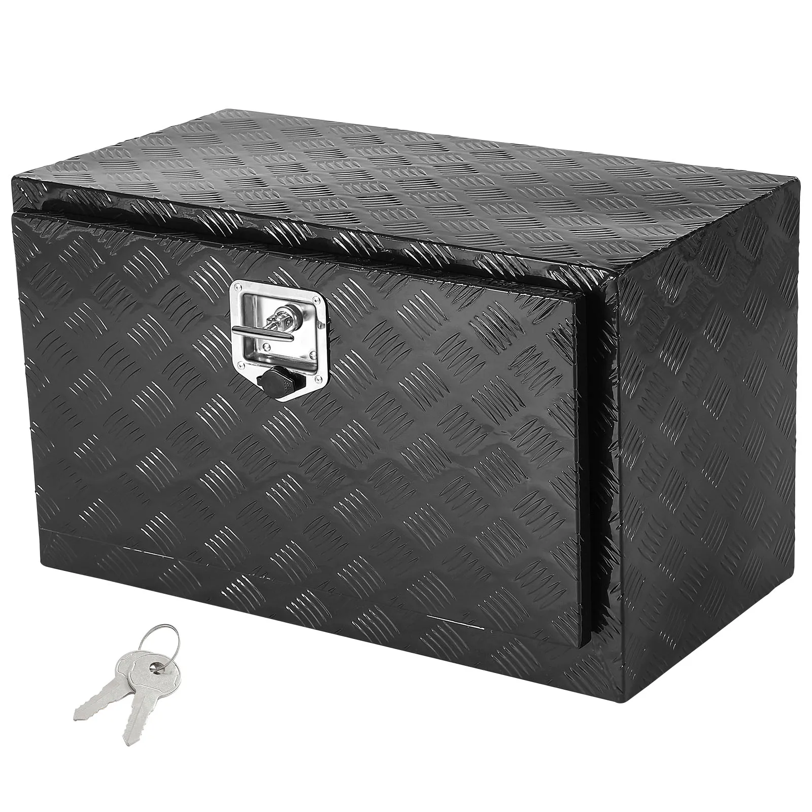 SucceBuy Underbody Truck Box Pickup Storage Box Heavy Duty Diamond Plate Tool Box with Lock&Keys Waterproof Trailer Storage Box