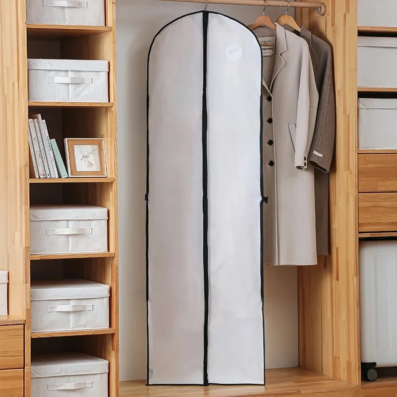 Hochwertige, verstärkte Brautkleid-Staubschutzhülle, neue wasserdichte Mantel-Aufbewahrungstasche, Haushaltsanzug-Schutzhülle – Detail 15