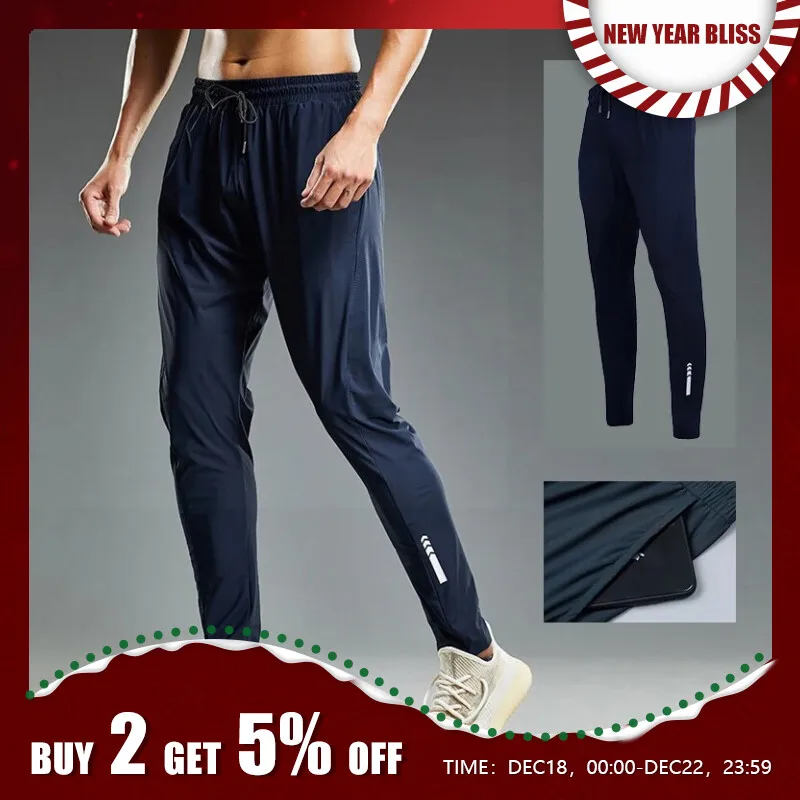 Pantalon Homme Polyester Stretch - Séchage Rapide - Taille Élastique Avec Cordon - Jogging Décontracté Respirant