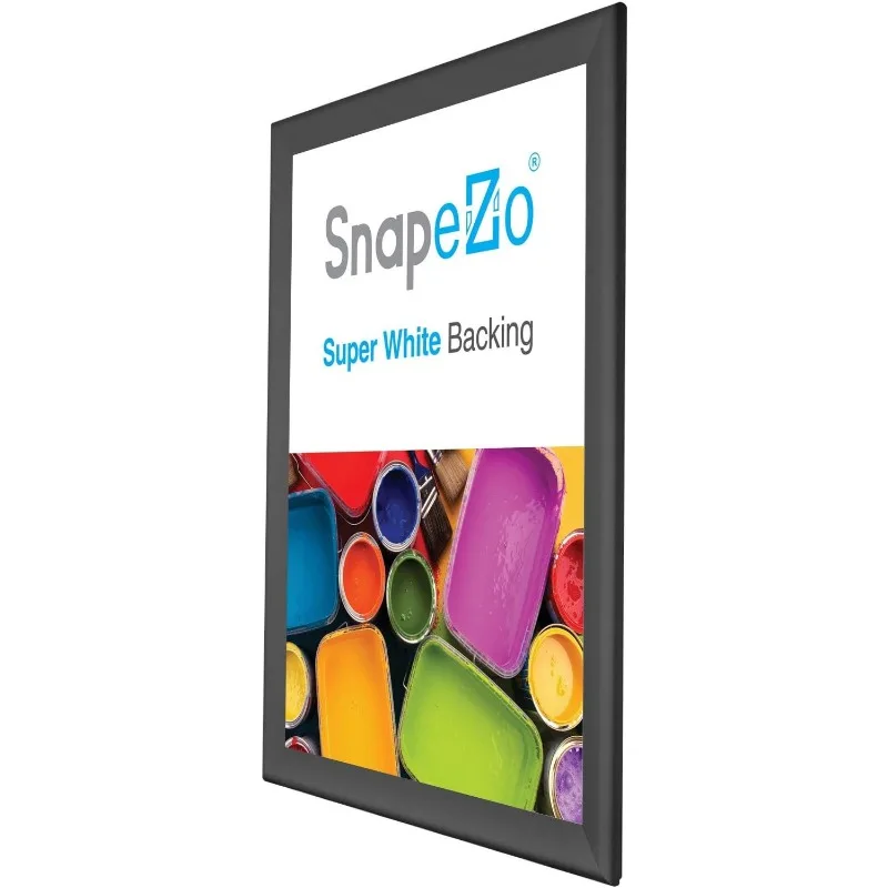 SnapeZo Poster Frame 36x48 Inches, Black 1.7 Inch Aluminum Profile, Front-Loading Snap Frame, Wall Mounting, Wide Series 4