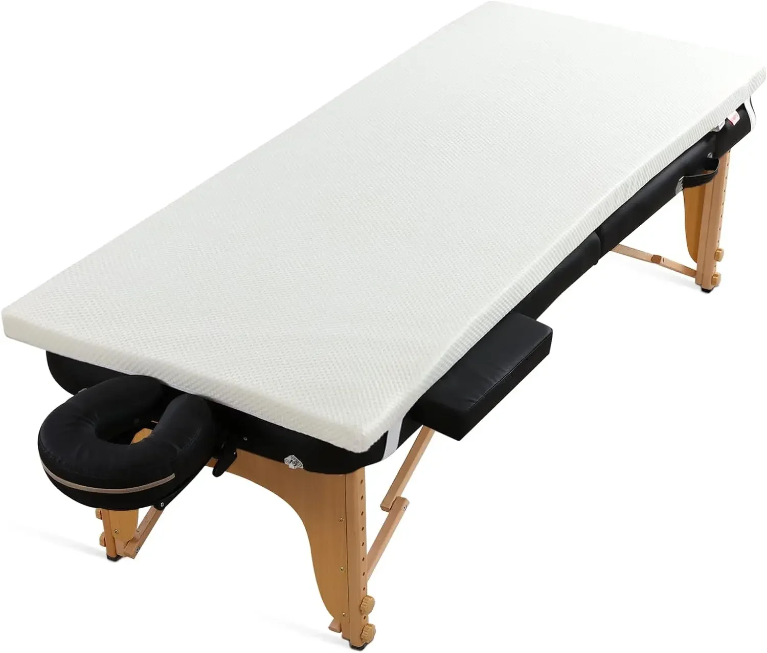 Memory Foam Massage Bed Mattress Topper with Elastic Bands, Non-Slip Lash Bed Cushion Only (Bed Not Included)