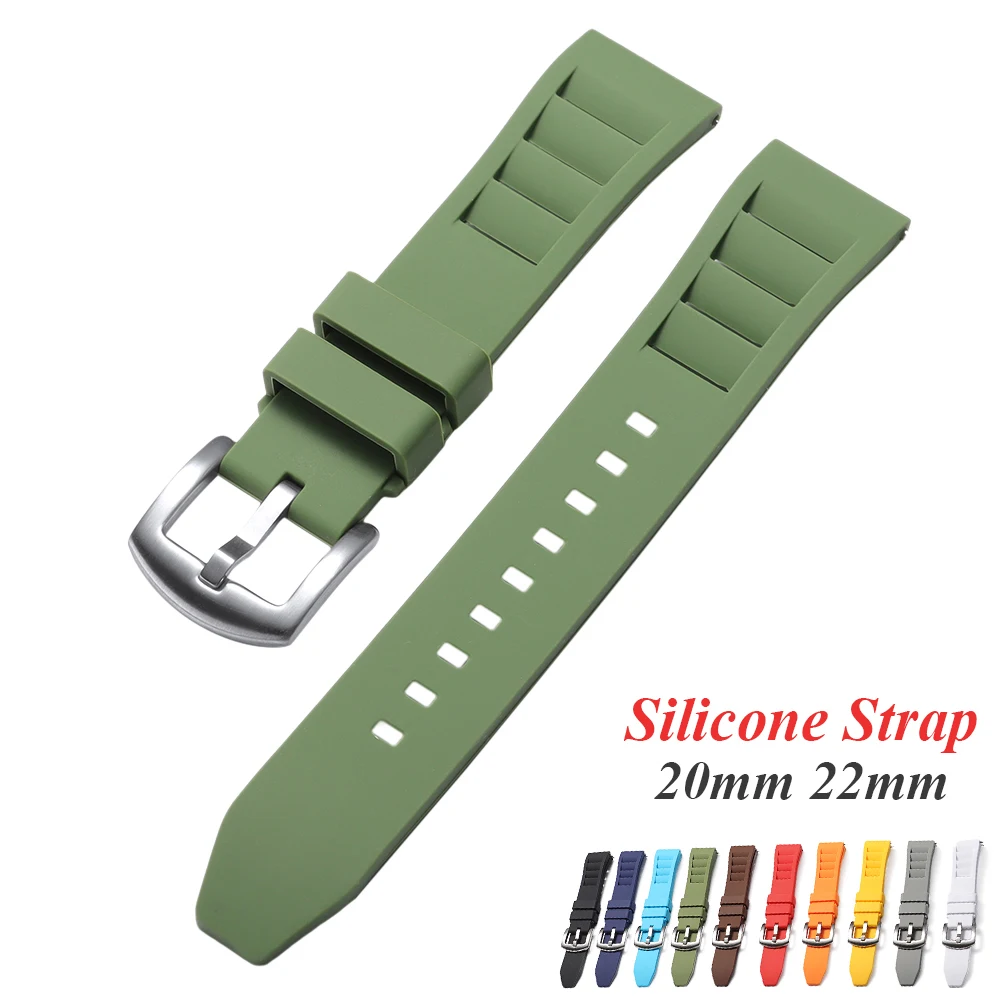 Soft Silicone Quick Release Waterproof Sport Watchband Strap - Universal 20mm/22mm