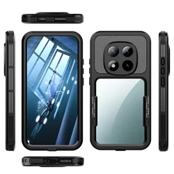 Premium Waterproof & Shockproof 5G Phone Case - Dustproof IP68 Underwater Protective Cover - Redmi note 15 Pro 5G (Black)