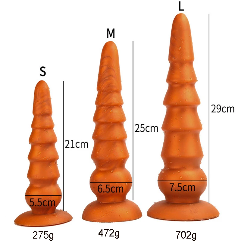 Grande plug anale dildo con punti di massaggio per anus_voghion.com